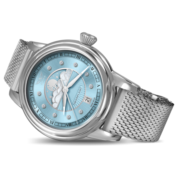 ЧАСОВНИК AVIATOR DOUGLAS MOONFLIGHT DIAMONDS 36M V.1.33.0.359.5