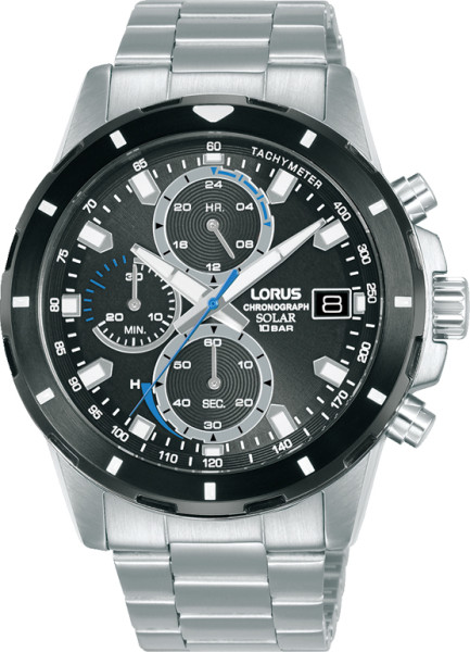 Lorus RZ607AX9 мъжки соларен хронограф с черен циферблат – ClassicWatches.bg