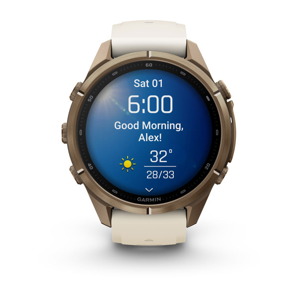 Garmin Fenix 9 Pro Autumn Gold Titanium с Cream/French Gray силиконова каишка 010-04335-26