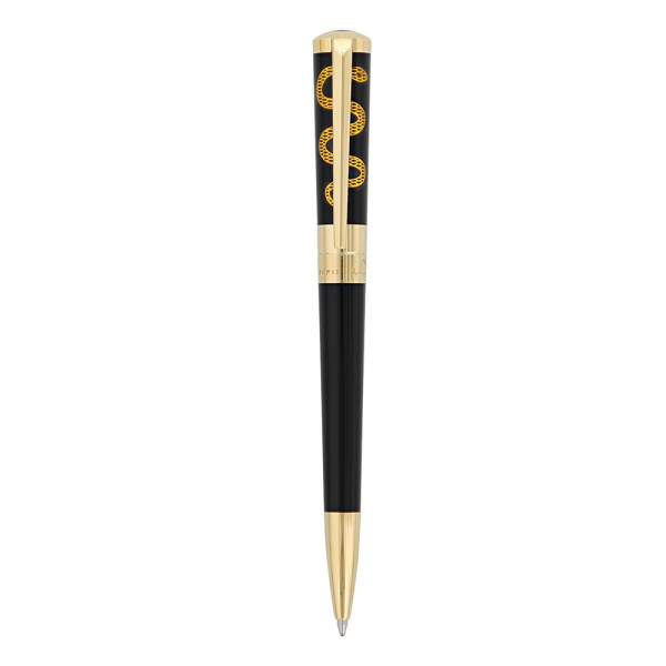 ХИМИКАЛКА S.T.DUPONT LIBERTE HIPPOCRATE BLACK NATURAL LACQUER&YELLOW GOLD 465676