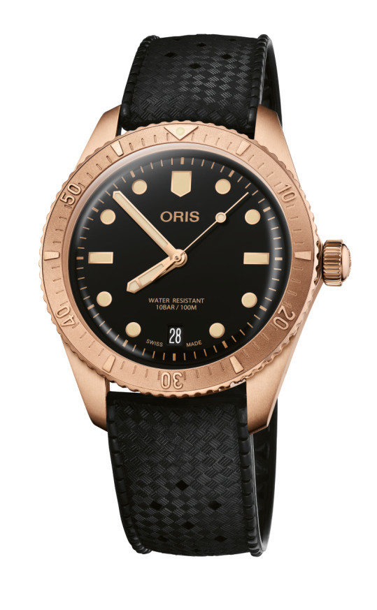 часовник мъжки автоматичен oris divers sixty-five cotton candy sepia 01 733 7771 3154 отпред ClassicWatches.bg
