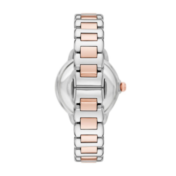 дамски часовник emporio armani ar11643 – двуцветна стоманена верижка и корпус, изглед отзад – оригинален от ClassicWatches.bg