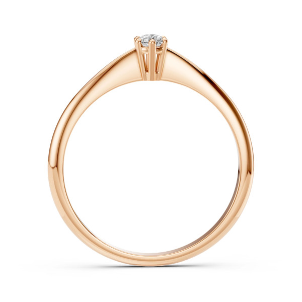 Cara пръстен с диамант 0.10 ct – ЗЛАТНО БИЖУ 14К K101-10027R(3.0)/14K