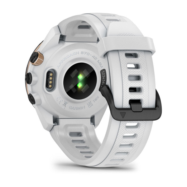 Garmin Approach S70 черен керамичен безел с бяла силиконова каишка 010-02746-10