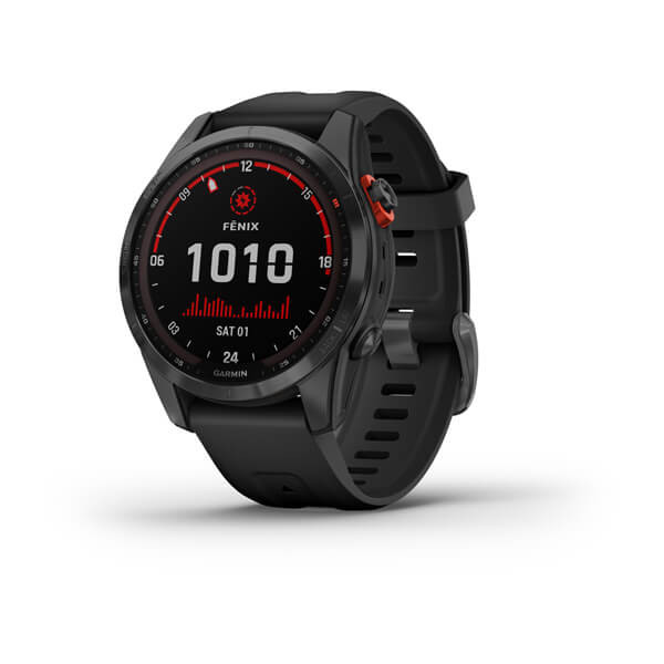 Garmin Fenix 7S Solar Edition Slate Gray с Black силиконова каишка 010-02539-13