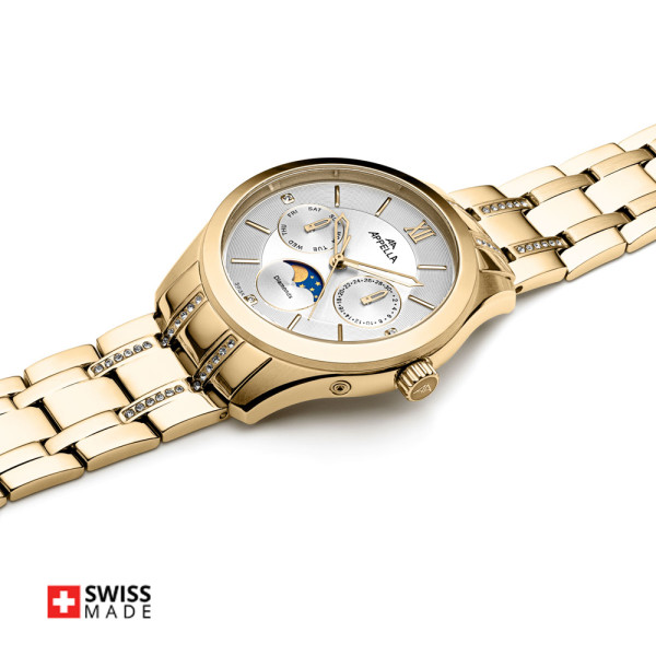 часовник Appella L50021.1163DQF сребрист циферблат диаманти classicwatches.bg