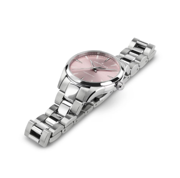 hamilton jazzmaster dusty rose dial sapphire crystal classicwatches.bg