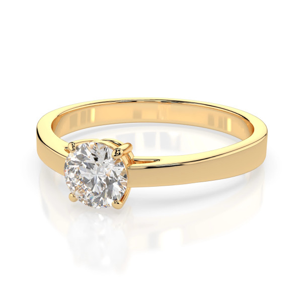 пръстен cara k101-10012 18к жълто злато с gia диамант 0.5 ct солитер модел classicwatches.bg
