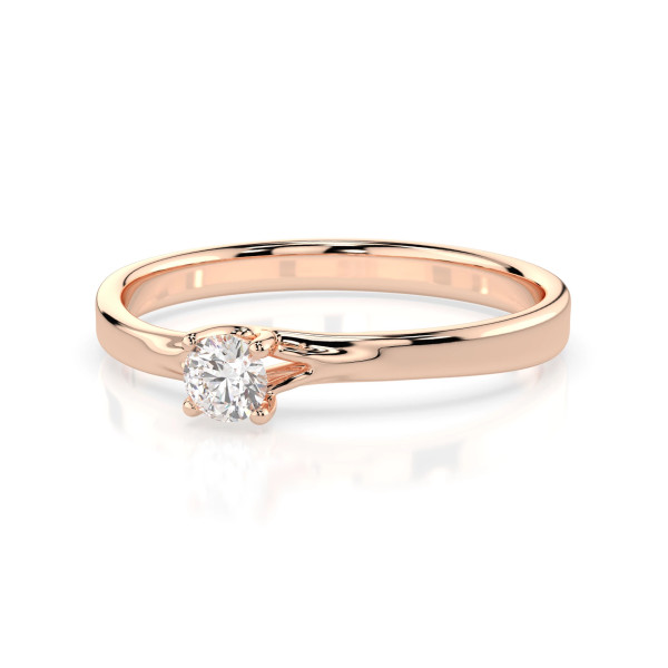 Cara пръстен с диамант 0.10 ct – ЗЛАТНО БИЖУ 14К K101-10014R(3.0)/14K