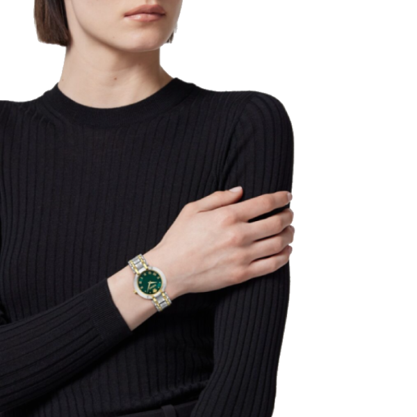 Versace VE0P00425 швейцарски часовник с биколор верижка – classicwatches.bg