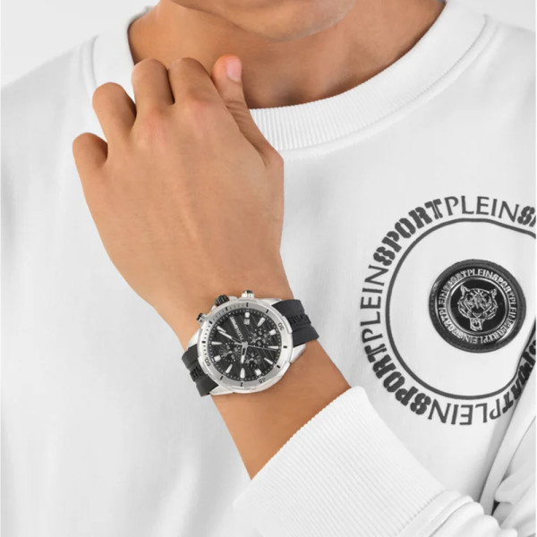 Philipp Plein PSBEA0124 спортен хронограф със сребристи акценти – ClassicWatches.bg