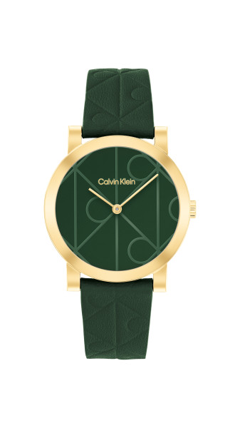 часовник calvin klein 25100129 дамски зелен циферблат classicwatches.bg