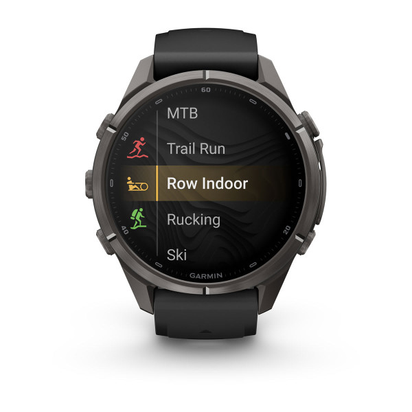 Garmin Fenix 9 Pro inReach Carbon Gray DLC Titanium с Black/Pebble Grey силиконова каишка 010-04335-11