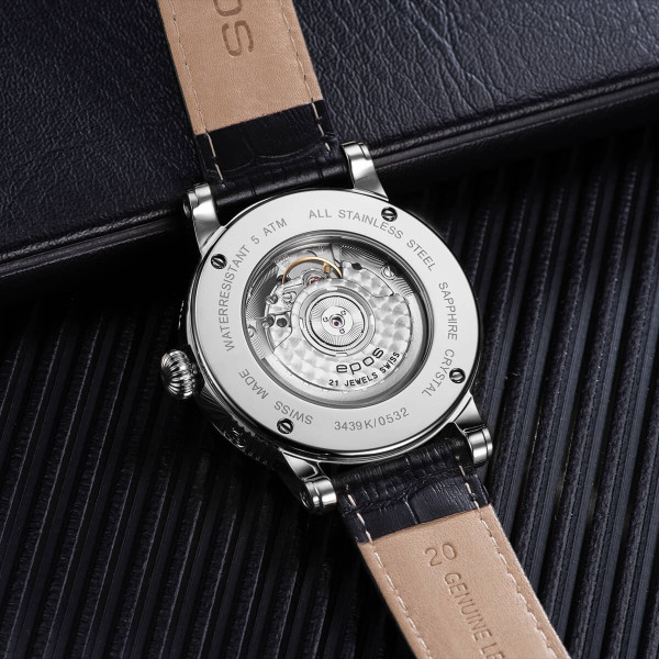 EPOS 3439.322.20.16.25 прозрачен сапфирен гръб – classicwatches.bg