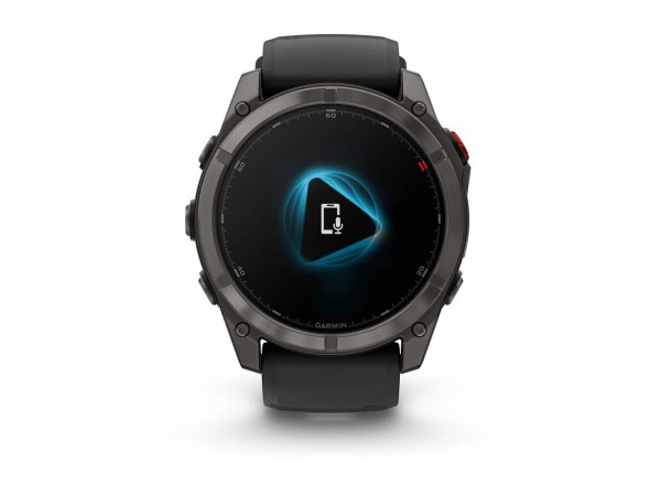 GARMIN FENIX 8 PRO 51MM AMOLED SAPPHIRE CARBON GRAY DLC TITANIUM С BLACK/PEBBLE GRAY СИЛИКОНОВА КАИШКА 010-03199-01