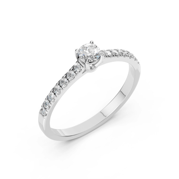 Cara пръстен с диаманти 0.20+0.21 ct – ЗЛАТНО БИЖУ 14К K101-10094W(3.7)/14K