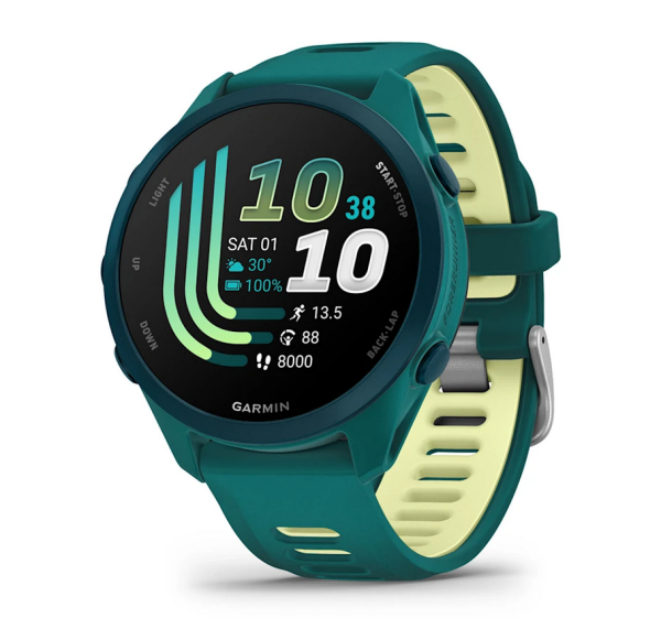 Garmin Forerunner 170 Music Teal Green фронтален AMOLED дисплей  
