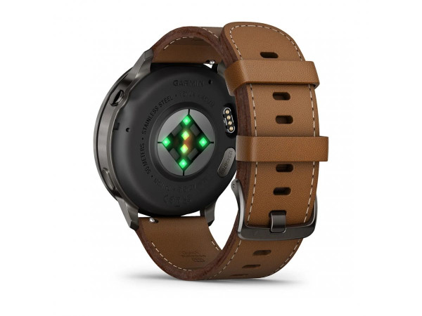 ЧАСОВНИК GARMIN VENU 4 45ММ SLATE С BROWN КОЖЕНА КАИШКА 010-03014-03