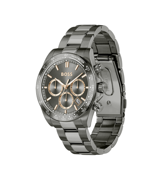 HUGO BOSS 1514299 мъжки спортно-елегантен хронограф с черно PVD – classicwatches.bg