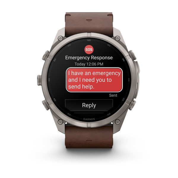 Garmin Fenix 9 Pro inReach Titanium с Walnut кожена каишка 010-04337-41