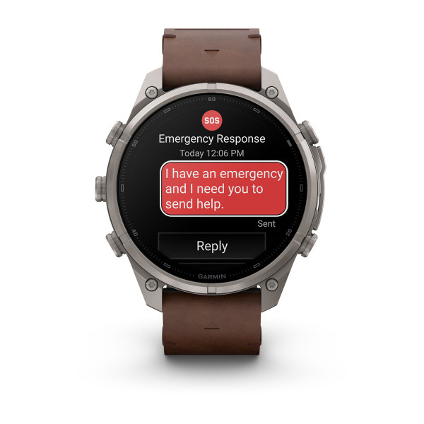 Garmin Fenix 9 Pro inReach Titanium с Walnut кожена каишка 010-04336-41