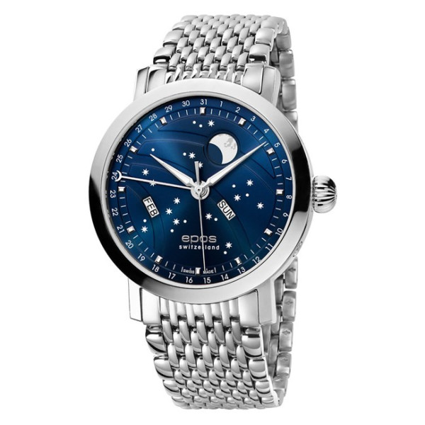 EPOS 3440.322.20.16.30 автоматичен Big Moon със син циферблат – classicwatches.bg
