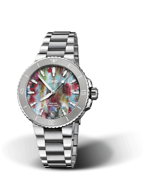 ORIS AQUIS DATE 36.5MM LADIES WATCH 733 7770 4150 - Set