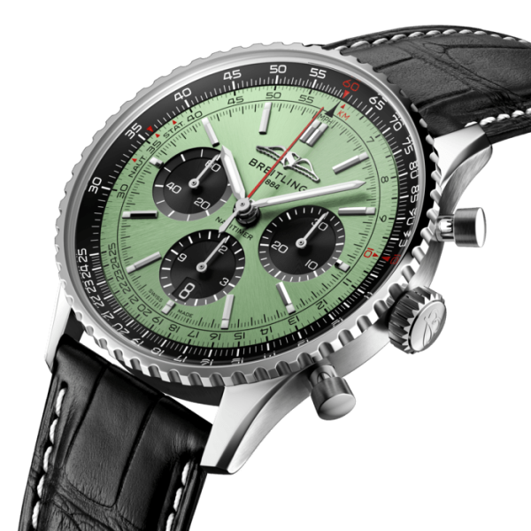 BREITLING NAVITIMER B01 CHRONOGRAPH MINT GREEN 43MM MEN'S WATCH AB0138241L1P1