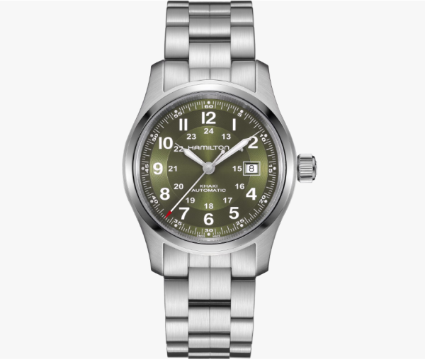 Hamilton Khaki Field Auto H70605160 – автоматичен часовник с зелен циферблат – ClassicWatches.bg