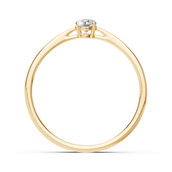 Cara пръстен с диамант 0.20 ct – ЗЛАТНО БИЖУ 14К K101-10012/1Y(3.7)/14K