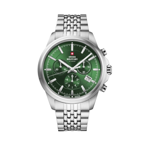 SWISS MILITARY by CHRONO SM34107.04 мъжки хронограф със зелен циферблат – classicwatches.bg