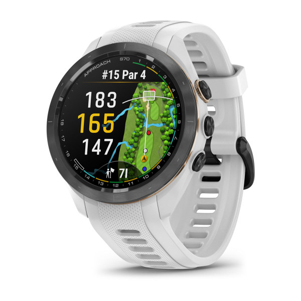 Garmin Approach S70 черен керамичен безел с бяла силиконова каишка 010-02746-10