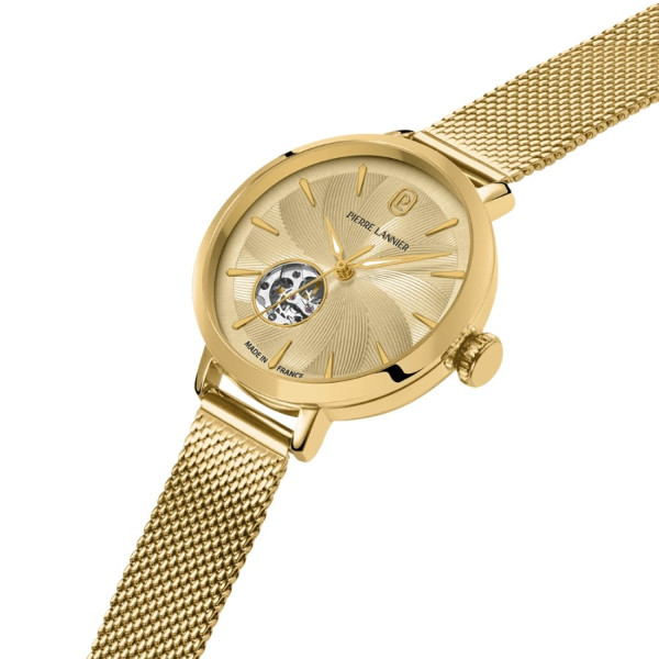 pierre lannier 139l542 дамски часовник със златист циферблат classicwatches.bg