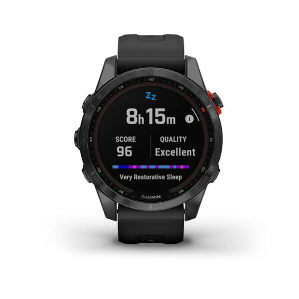 Garmin Fenix 7S Solar Edition Slate Gray с Black силиконова каишка 010-02539-13