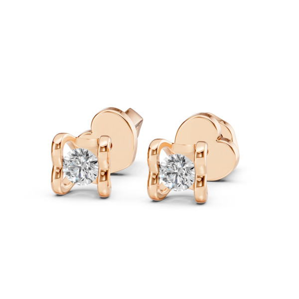 Cara обеци с диаманти 0.20 ct – ЗЛАТНО БИЖУ 14К K102-10013/2R(3.0)/14K