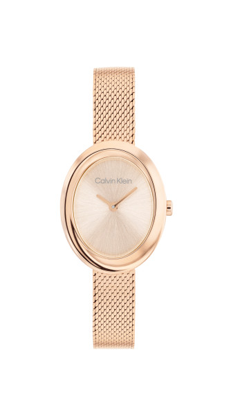 часовник calvin klein 25100153 дамски twisted bezel розово pvd classicwatches.bg