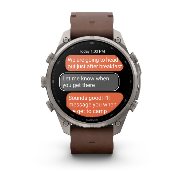 Garmin Fenix 9 Pro inReach Titanium с Walnut кожена каишка 010-04336-41