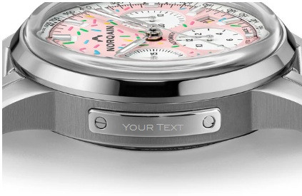 часовник norqain sprinkles бяла гумена каишка розов циферблат classicwatches.bg