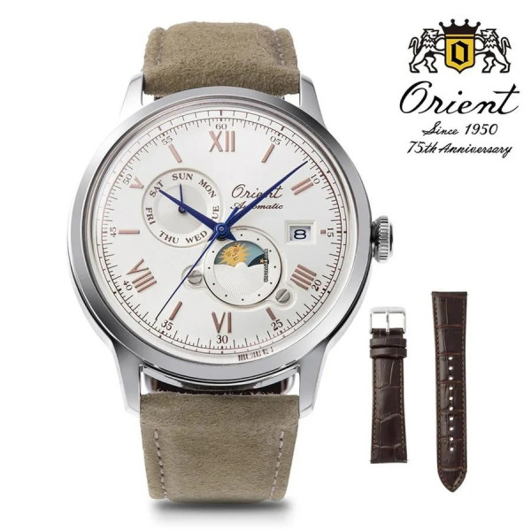 Часовник Orient Bambino Sun & Moon RA-AK0808S – лимитиран автоматичен модел с индикатор ден/нощ и класически дизайн – оригинален от ClassicWatches.bg