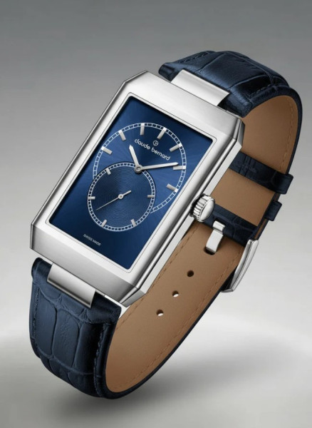 мъжки часовник claude bernard 23098 3cbu buin малка секунда син циферблат classicwatches.bg