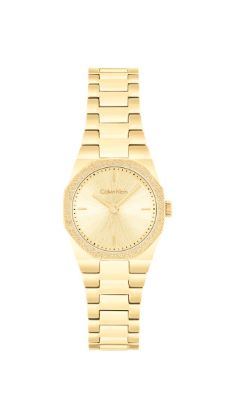 часовник calvin klein 25100142 дамски жълто pvd стоманена верижка classicwatches.bg