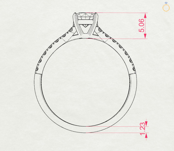 Cara пръстен с диаманти 0.40+0.21 ct GIA сертификат K101-10094W