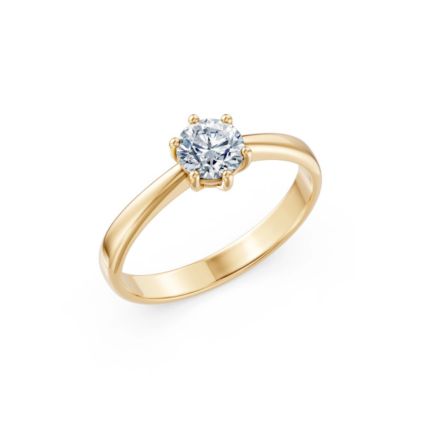 Cara пръстен с диамант 0.70 ct GIA сертификат – ЗЛАТНО БИЖУ 14К K101-10151Y(5.7)/14K