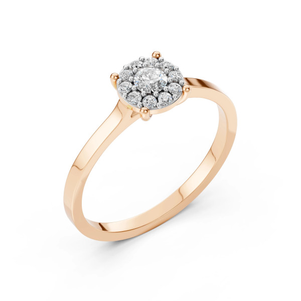Cara пръстен с диаманти 0.15+0.15 ct – ЗЛАТНО БИЖУ 14К K101-10017/1R(3.4)/14K