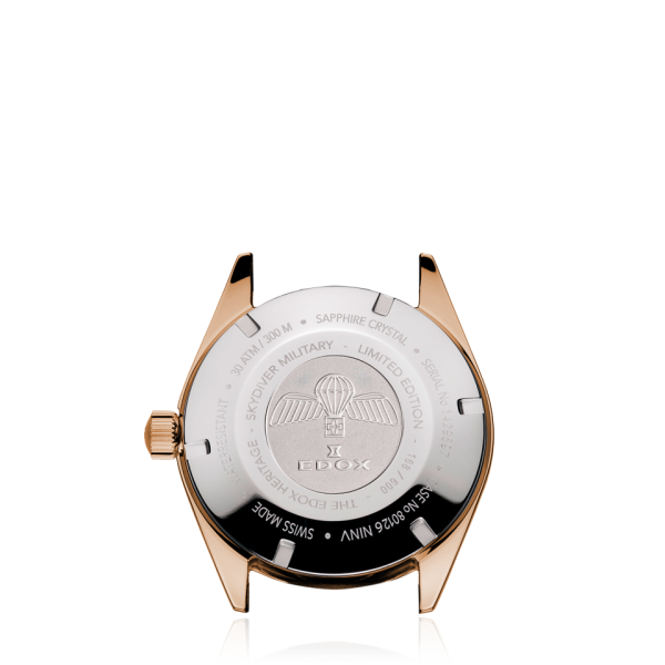 EDOX SKYDIVER LIMITED EDITION AUTOMATIC 42MM MEN`S WATCH 80126 BRN BUIDR
