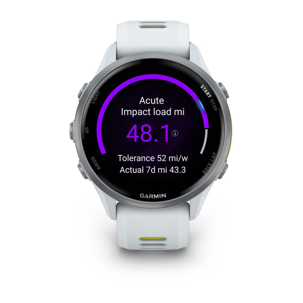 Garmin Forerunner 970 Titanium с Whitestone корпус и Whitestone/Translucent Amp Yellow каишка 010-02969-11