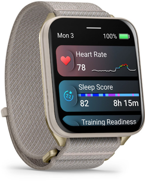 Garmin Venu® X1 Amoled Soft Gold и French Grey найлонова каишка 010-02980-09