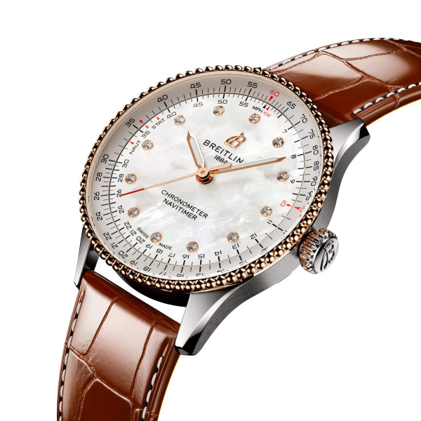 Breitling Navitimer Automatic 36 U17327211A1P1 с корпус от стомана и розово злато  classicwatches.bg