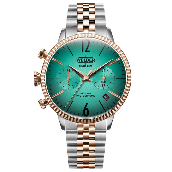 часовник welder royal wwrc655 38 мм rose gold корпус сребриста верижка classicwatches.bg