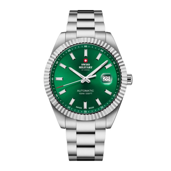 SWISS MILITARY by CHRONO SMA34110.04 автоматичен часовник със зелен циферблат – classicwatches.bg
